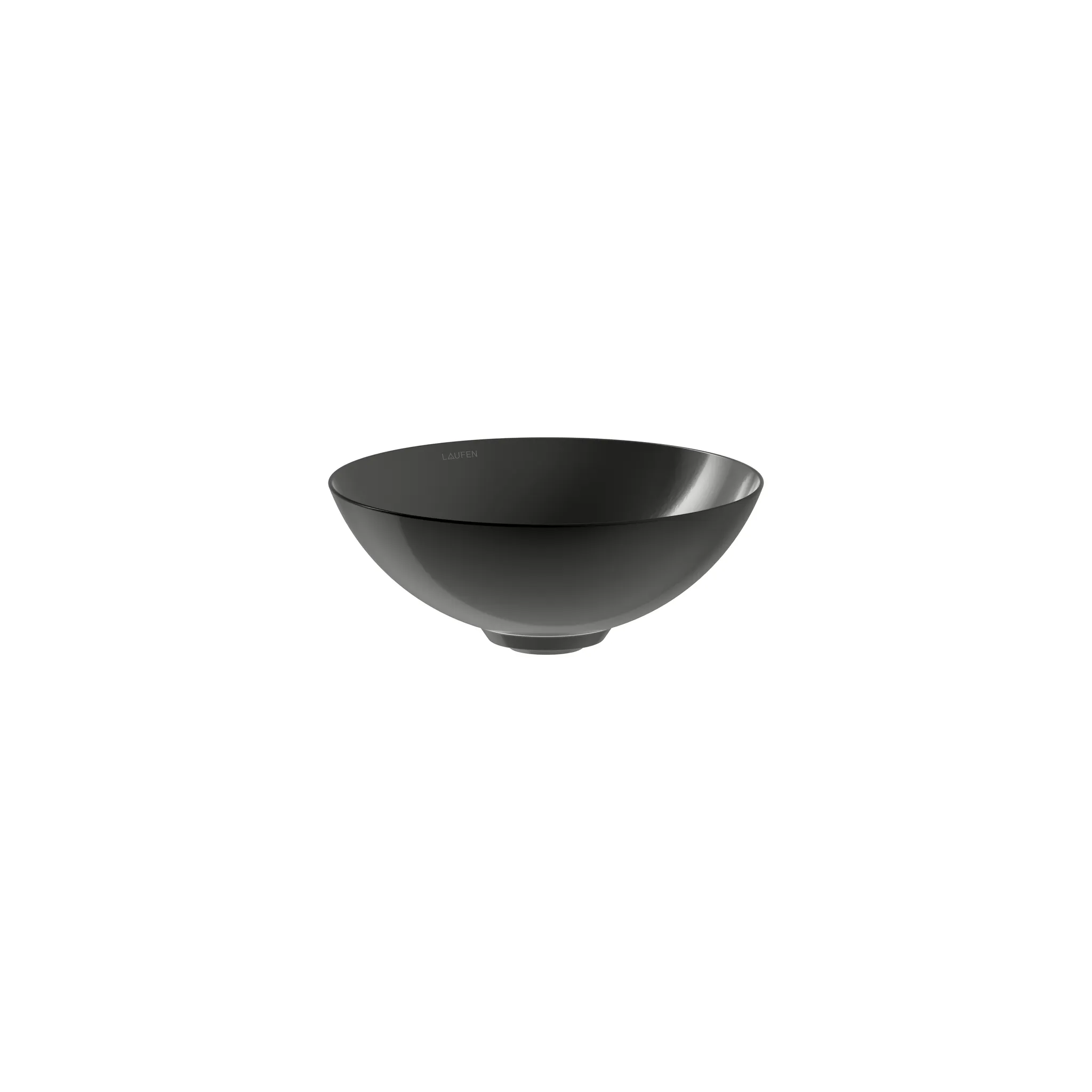 Laufen CHARACTERS Waschtischschale rund ohne Armaturenloch ohne Überlauf 300 x 118 mm in Dark Iron