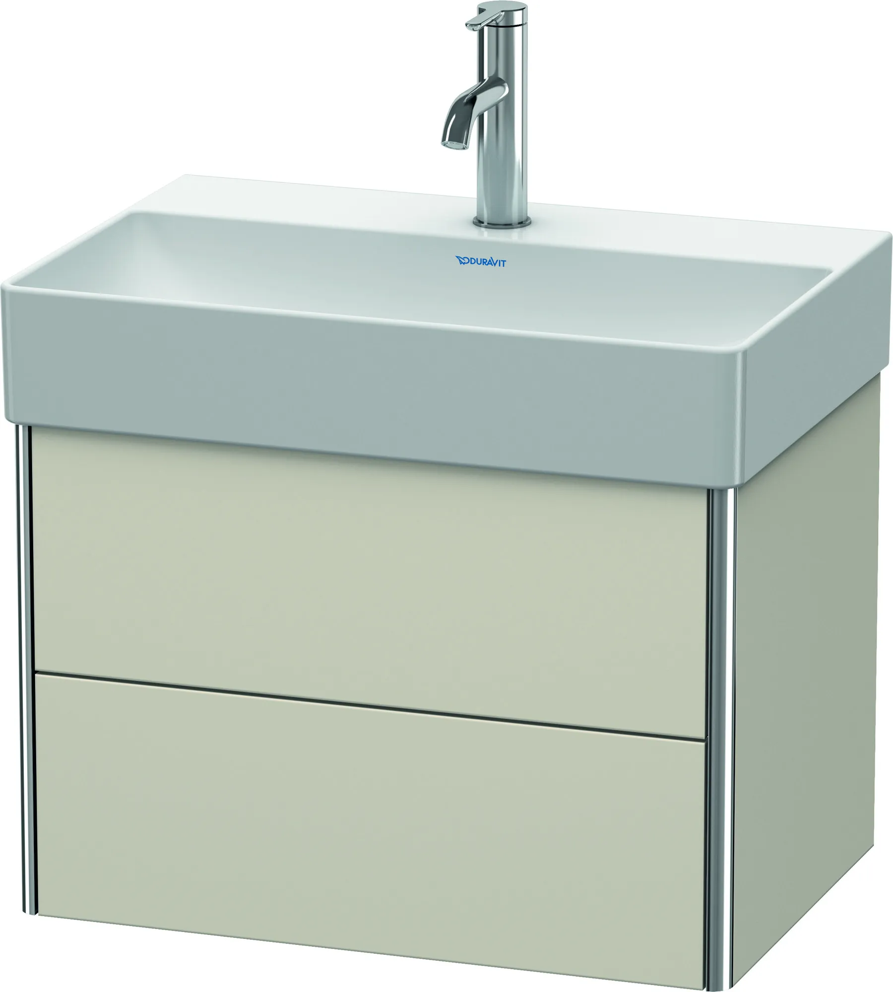 Duravit Waschtischunterschrank wandhängend „XSquare“ 58,4 × 39,7 × 39 cm Taupe Supermatt