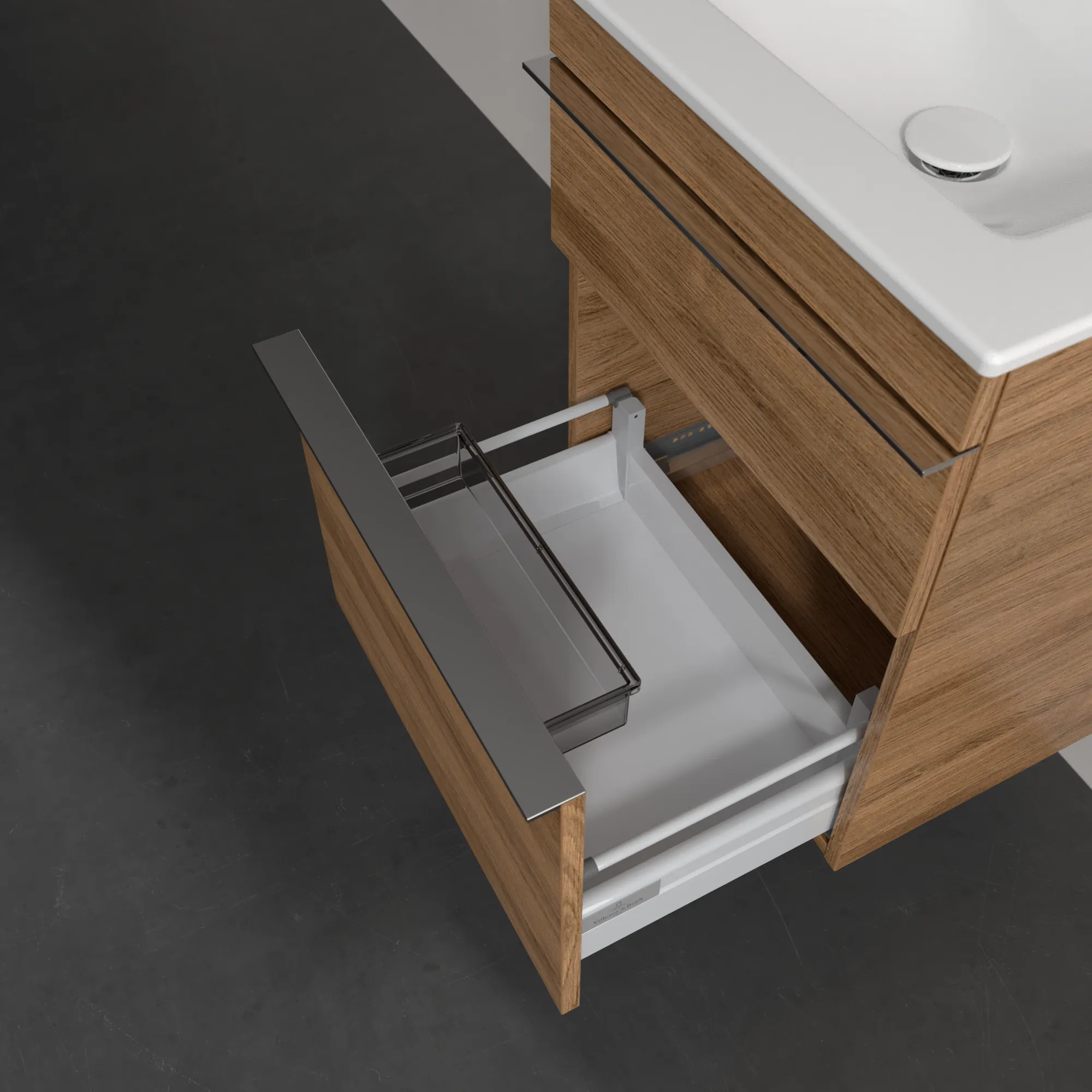 Villeroy & Boch Waschtischunterschrank „Venticello“ für Schrankwaschtisch 466 × 590 × 425 mm Kansas Oak, für Becken mittig