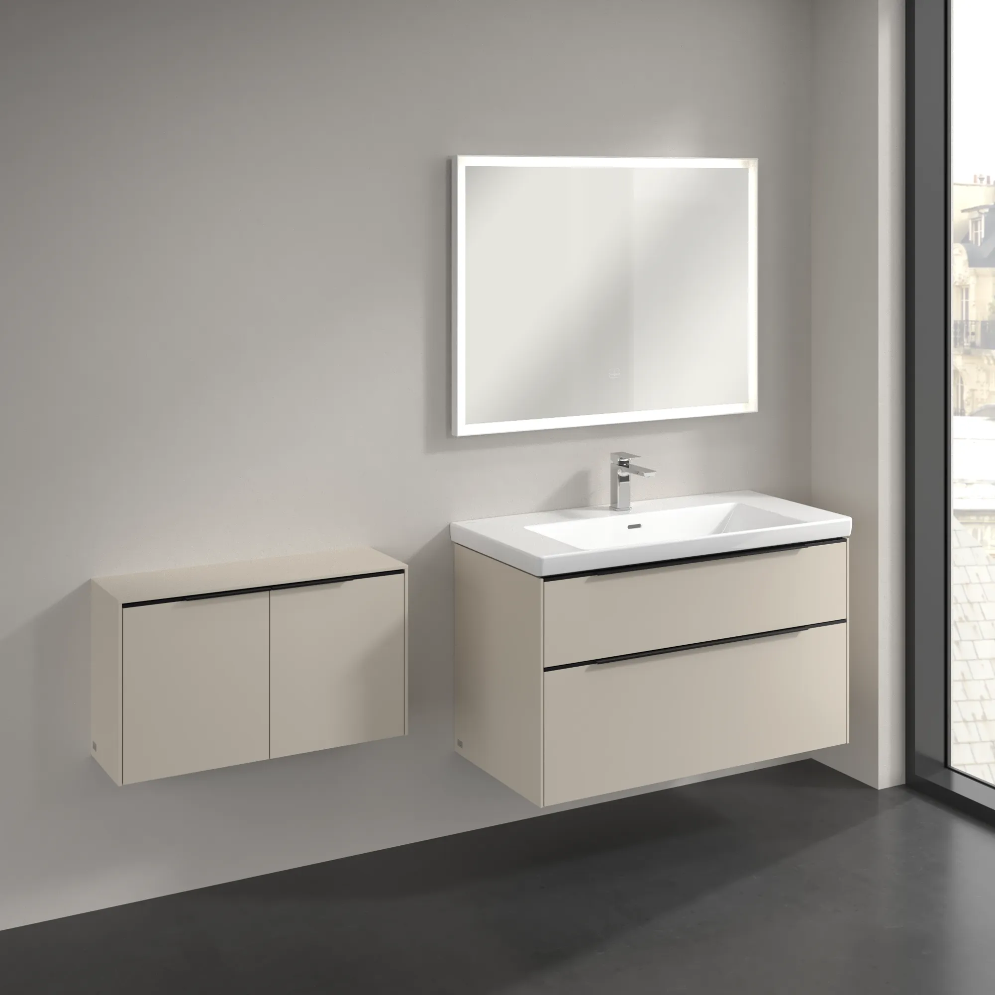 Villeroy & Boch Subway 3.0 Sideboard, Cashmere Grey, 728 x 423 x 240 mm, 2 Türen, SoftClosing