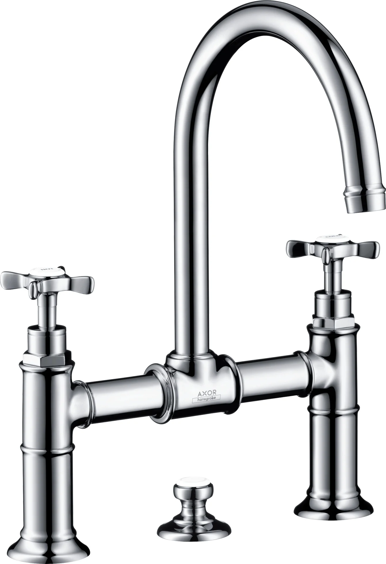 Hansgrohe AXOR Montreux 2-Griff Waschtischarmatur Chrom, ComfortZone 220, Ausladung 175 mm, Auslaufhöhe 224 mm