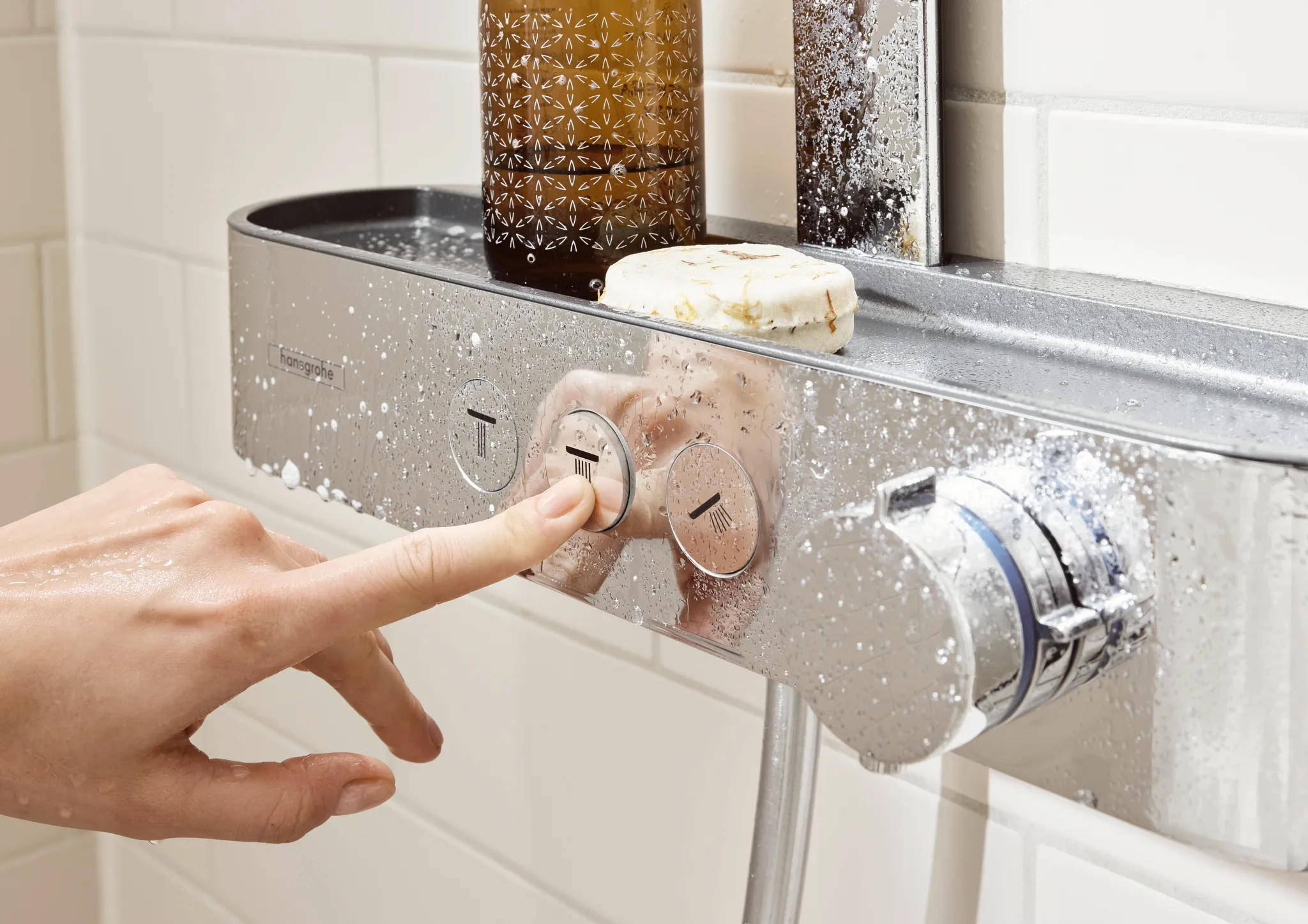 Showerpipe Pulsify 260 2jet mit Brausethermostat Aufputz chrom