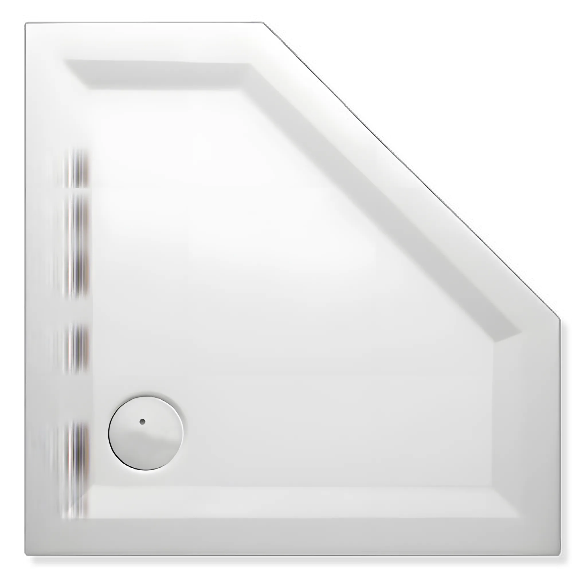 Mauersberger fünfeck Duschwanne „ceptor“ 900 mm in Weiß