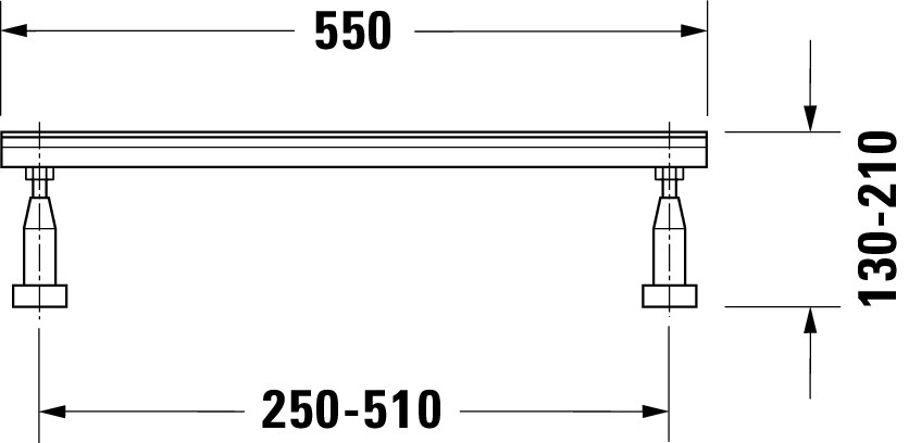 Duravit Fußgestell für Duschwannen Fußgestell Modell 790100 55 × 8,5 cm