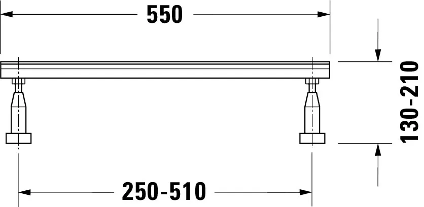 Duravit Fußgestell für Duschwannen Fußgestell Modell 790100 55 × 8,5 cm