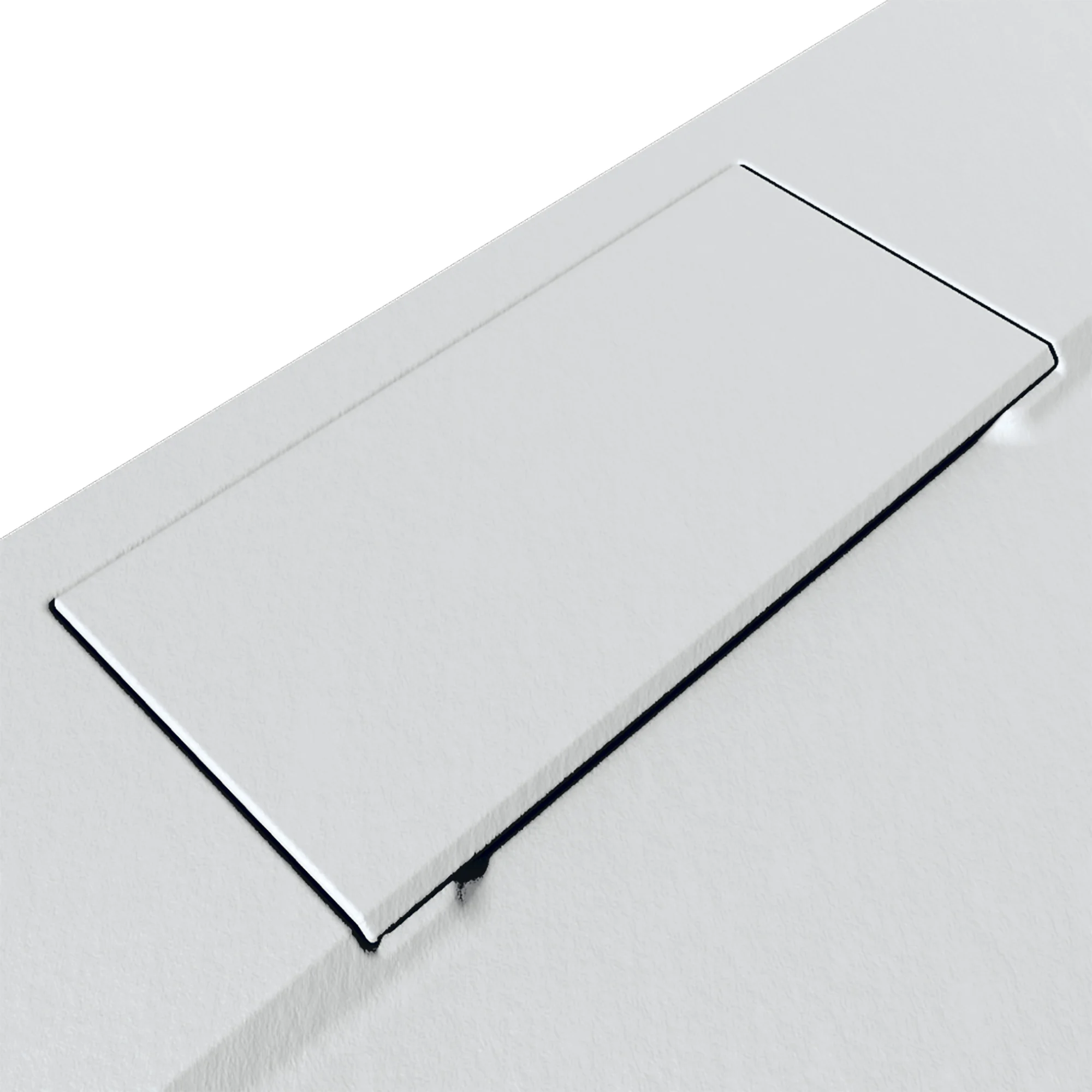 Breuer QUICK 72 Lite Line Steinoptik Duschwanne Weiß 900 mm × 1600 mm Höhe ca. 72 mm