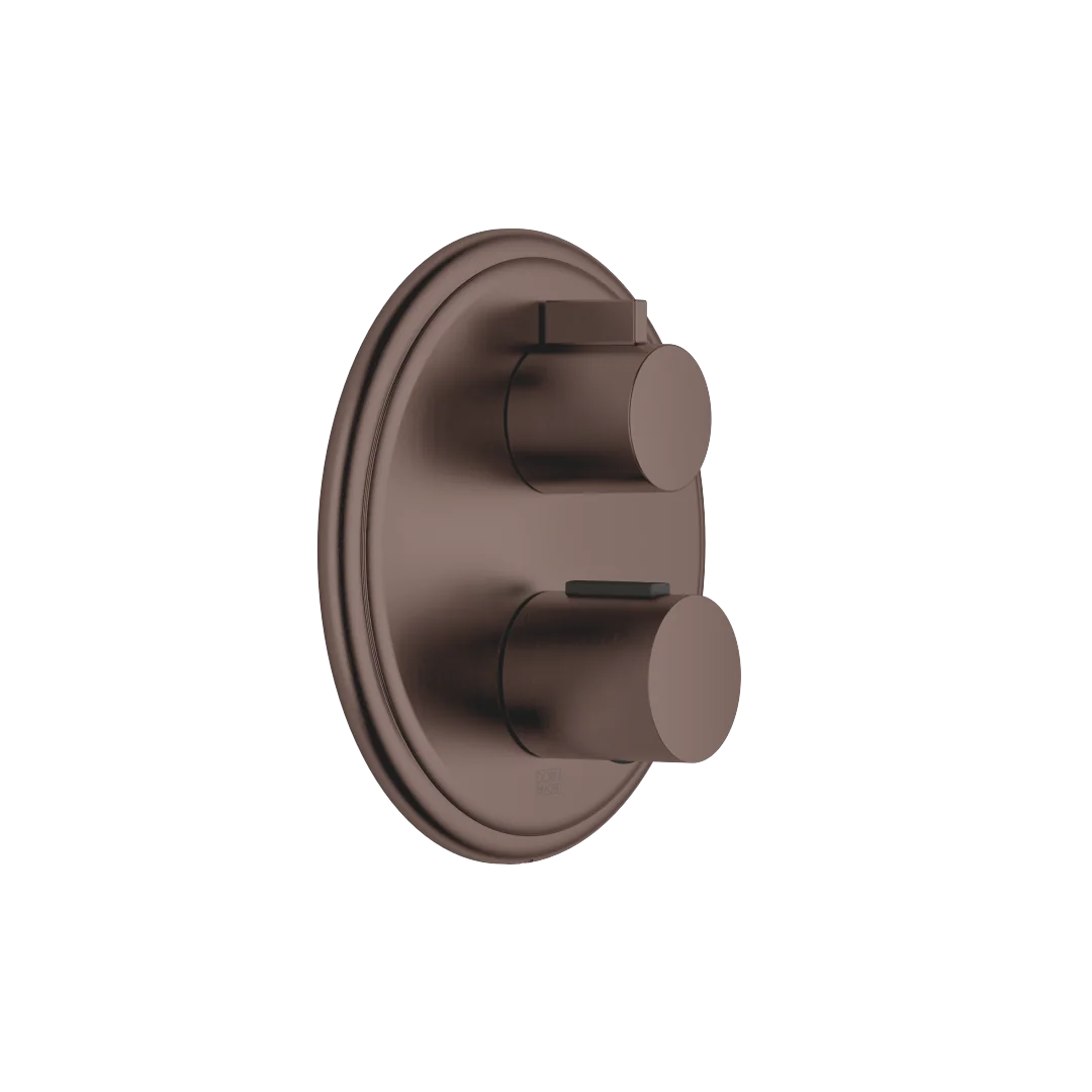 Dornbracht MADISON UP-Thermostat mit Einweg-Mengenregulierung, Dark Bronze gebürstet (PVD), Abdeckplatte Ø 175 mm