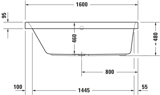 Duravit Badewanne „Happy D.2“ rechteck 1600 × 700 mm in Weiß Duravit Badewanne „Happy D.2“ rechteck 1600 × 700 mm in Weiß