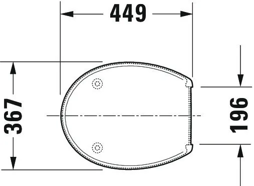 Duravit WC-Sitz „D-Code“ Basic 36 × 44 × 44 cm in, Scharniere Edelstahl