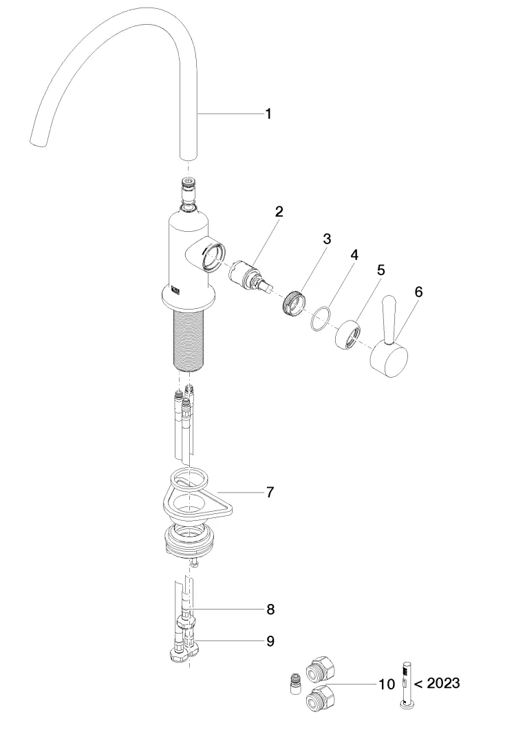Einhebelmischer für Spül-/ Profibrause VAIA Chrom 33826809