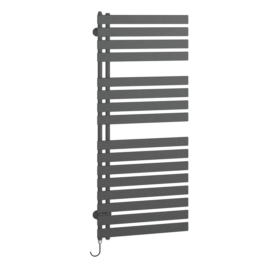 Kermi Design-Elektroheizkörper „Credo® Half® flat-E“ 60 × 143,6 cm in Graphit Metallic