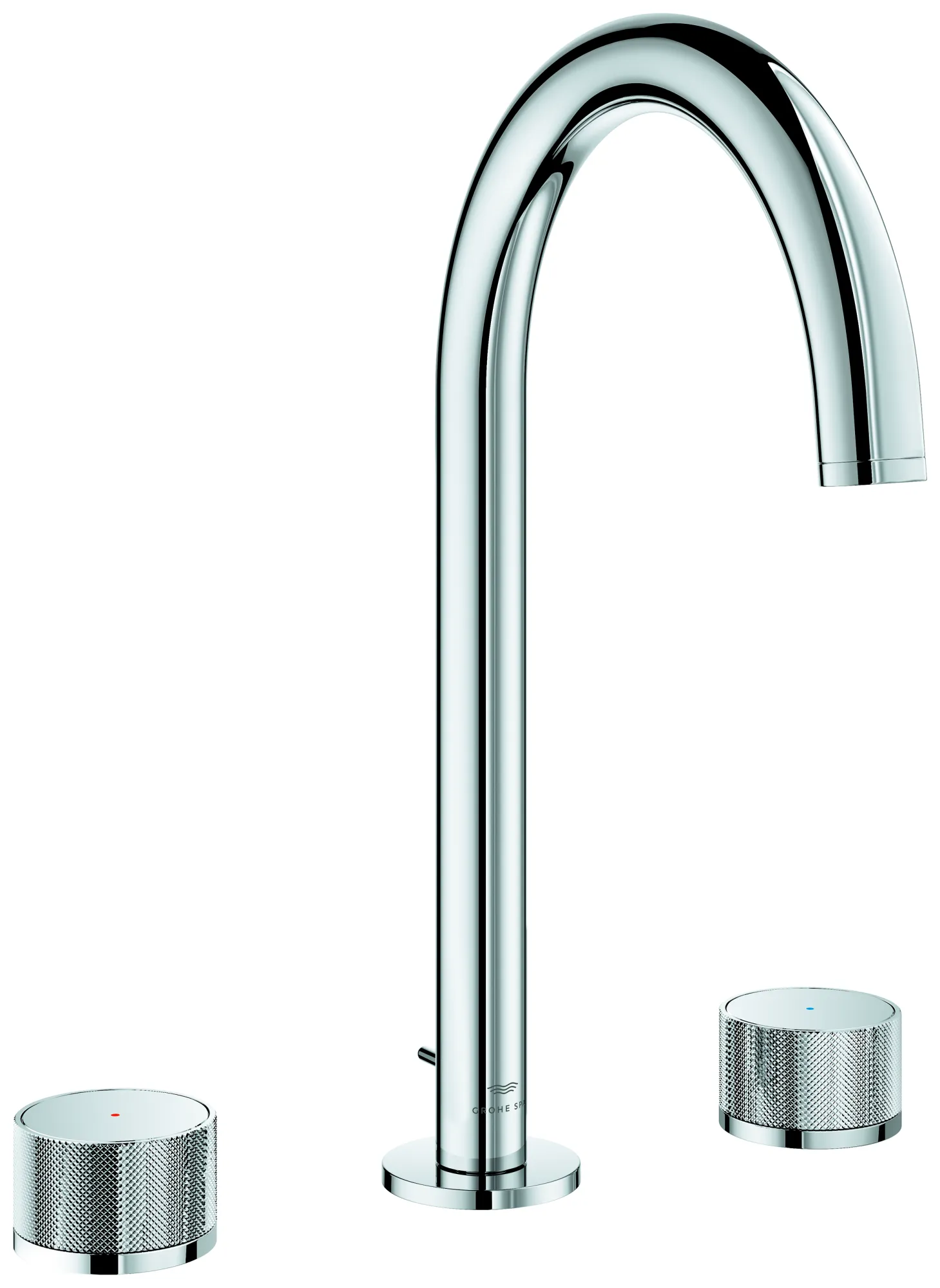 3-Loch-Waschtischbatterie Atrio Private Collection 20595, Knopfbetätigung mit Metalleinlagen, Zugstangen-Ablaufgarnitur, chrom 3-Loch-Waschtischbatterie Atrio Private Collection 20595, Knopfbetätigung mit Metalleinlagen, Zugstangen-Ablaufgarnitur, chrom