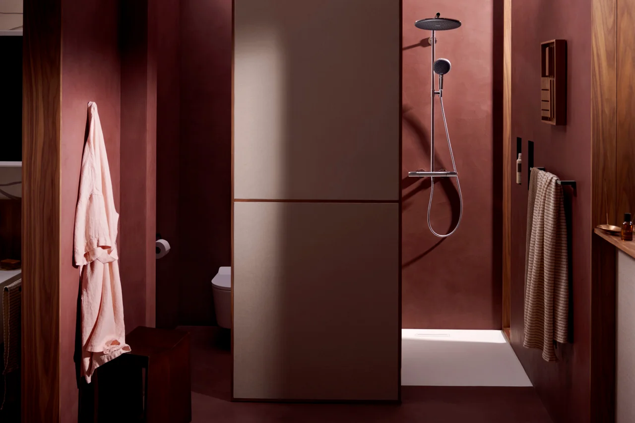 Hansgrohe Badetuchhalter AddStoris Q Chrom, 648 mm Länge, verdeckte Befestigung