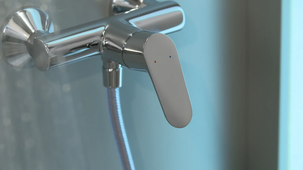 Hansgrohe Focus Einhebel-Brausemischer Aufputz Chrom, 150 ± 12 mm, max. Durchfluss 15 l/min, Keramikmischsystem, einstellbare Temperaturbegrenzung