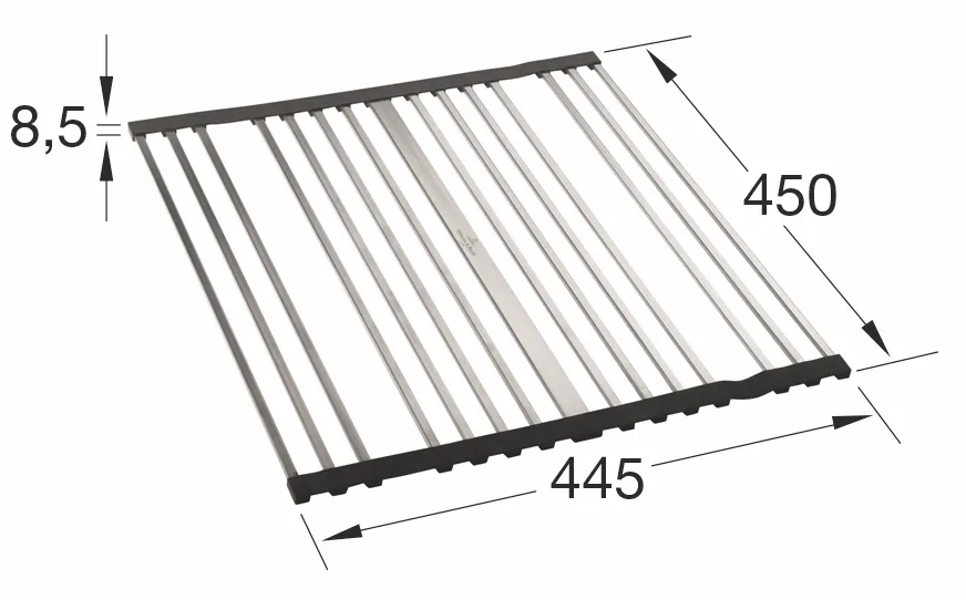 Rollrost Zubehör 9K0800, 147 x 463 mm, aus Edelstahl, Edelstahl Rollrost Zubehör 9K0800, 147 x 463 mm, aus Edelstahl, Edelstahl