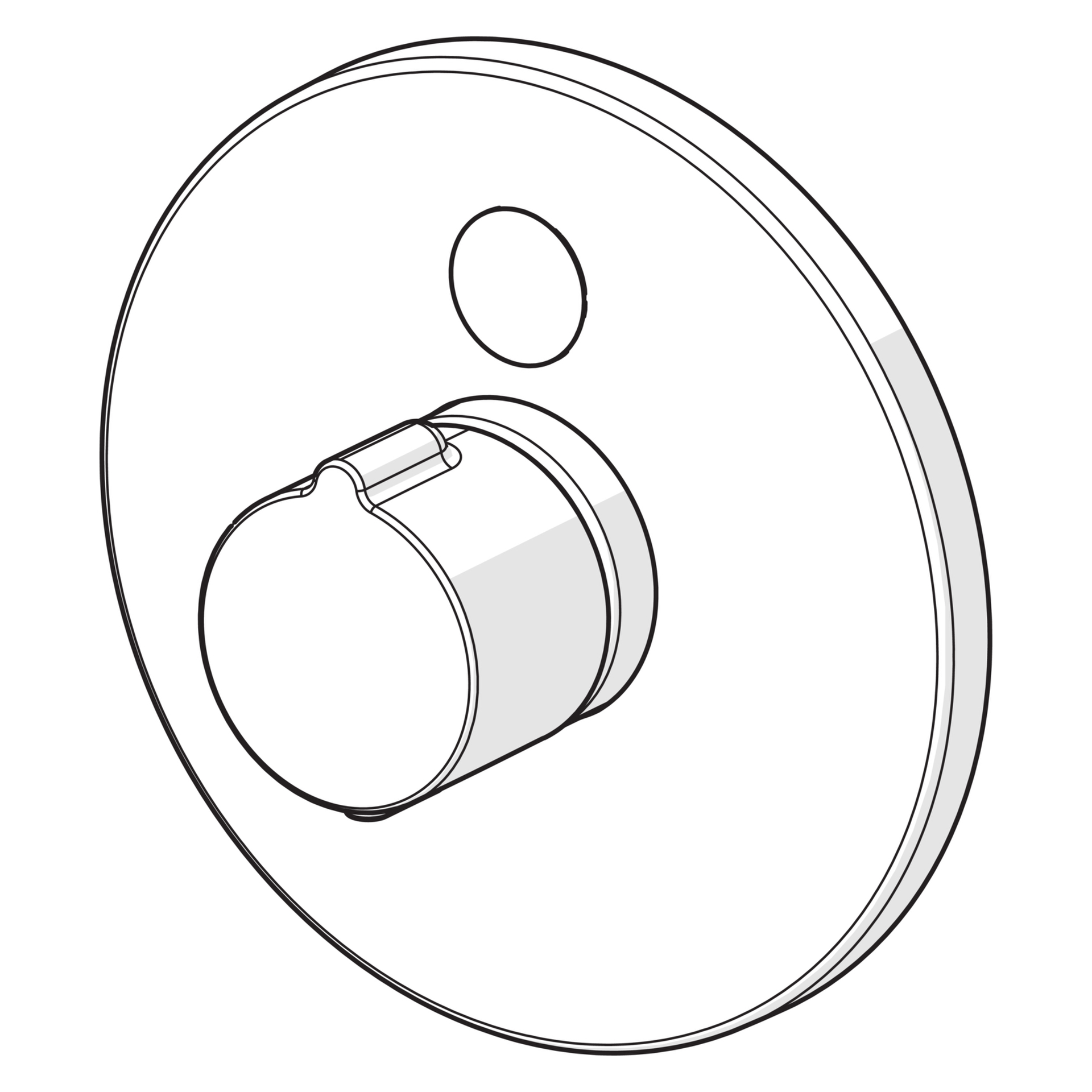 HA Fertigmontageset für Brausebatterie HANSAELECTRA 8190 Rosette rund 3 V Chrom