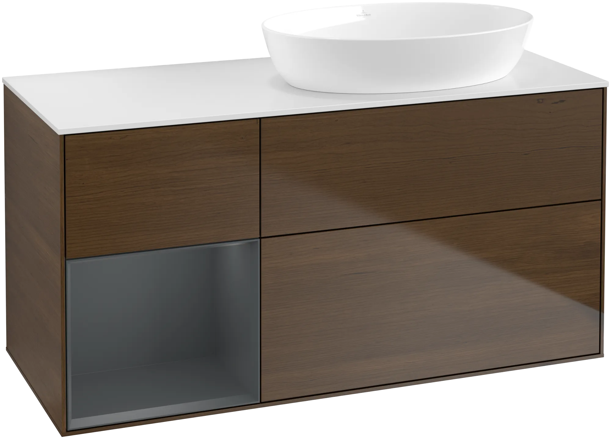 Villeroy & Boch Waschbeckenunterschrank Finion FA4, 1200x603x501mm, Beleuchtung, 3 Auszüge