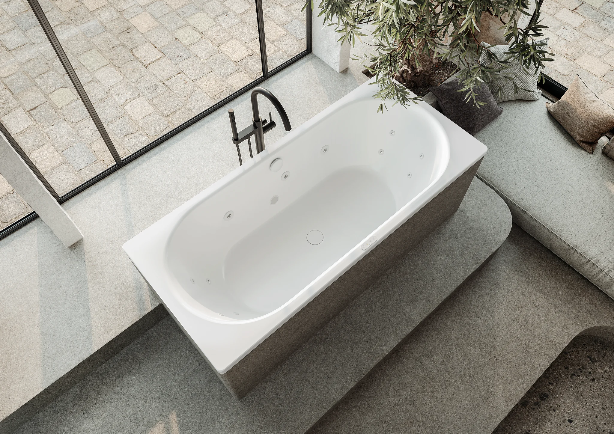 Kaldewei CLASSIC DUO Whirlwanne, 1800x800 mm, alpinweiß, Perl-Effekt, FULL BODY Aquamassage Kaldewei CLASSIC DUO Whirlwanne, 1800x800 mm, alpinweiß, Perl-Effekt, FULL BODY Aquamassage