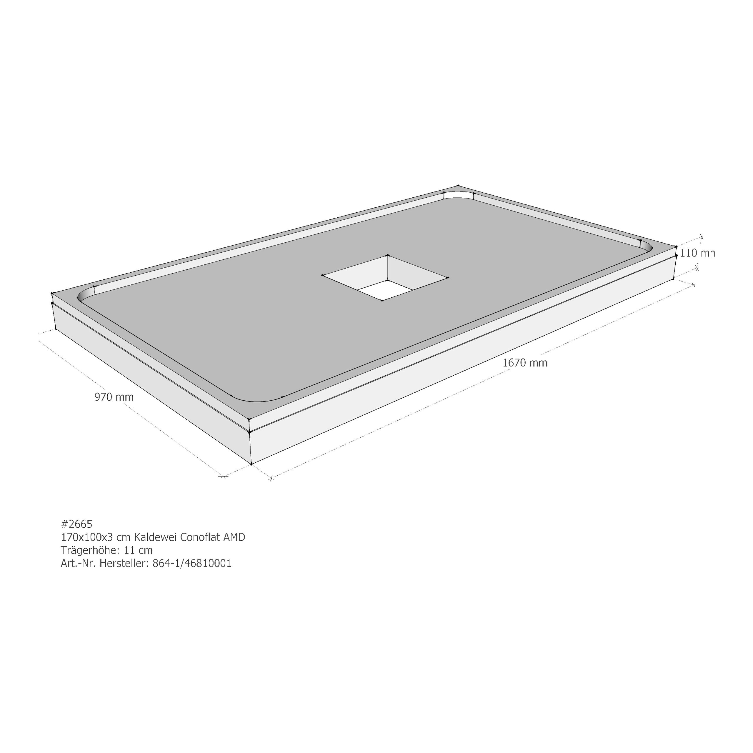 Duschwannenträger Kaldewei Conoflat 170x100x2,3 cm AMD