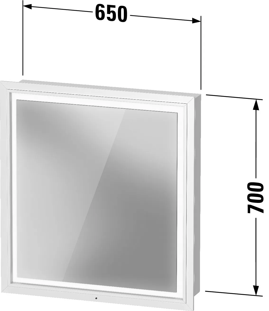 Duravit Spiegelschrank Version: Sensor „L-Cube“ 65 × 70 × 15,5 cm