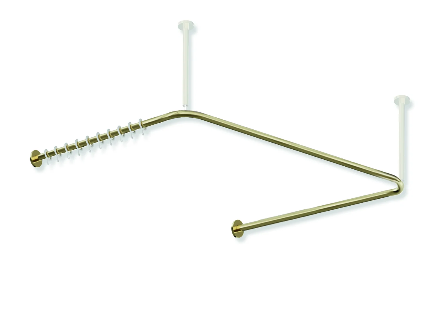 HEWI System 900 Vorhangstange, Edelstahl PVD, 1187x1175x1187 mm HEWI System 900 Vorhangstange, Edelstahl PVD, 1187x1175x1187 mm