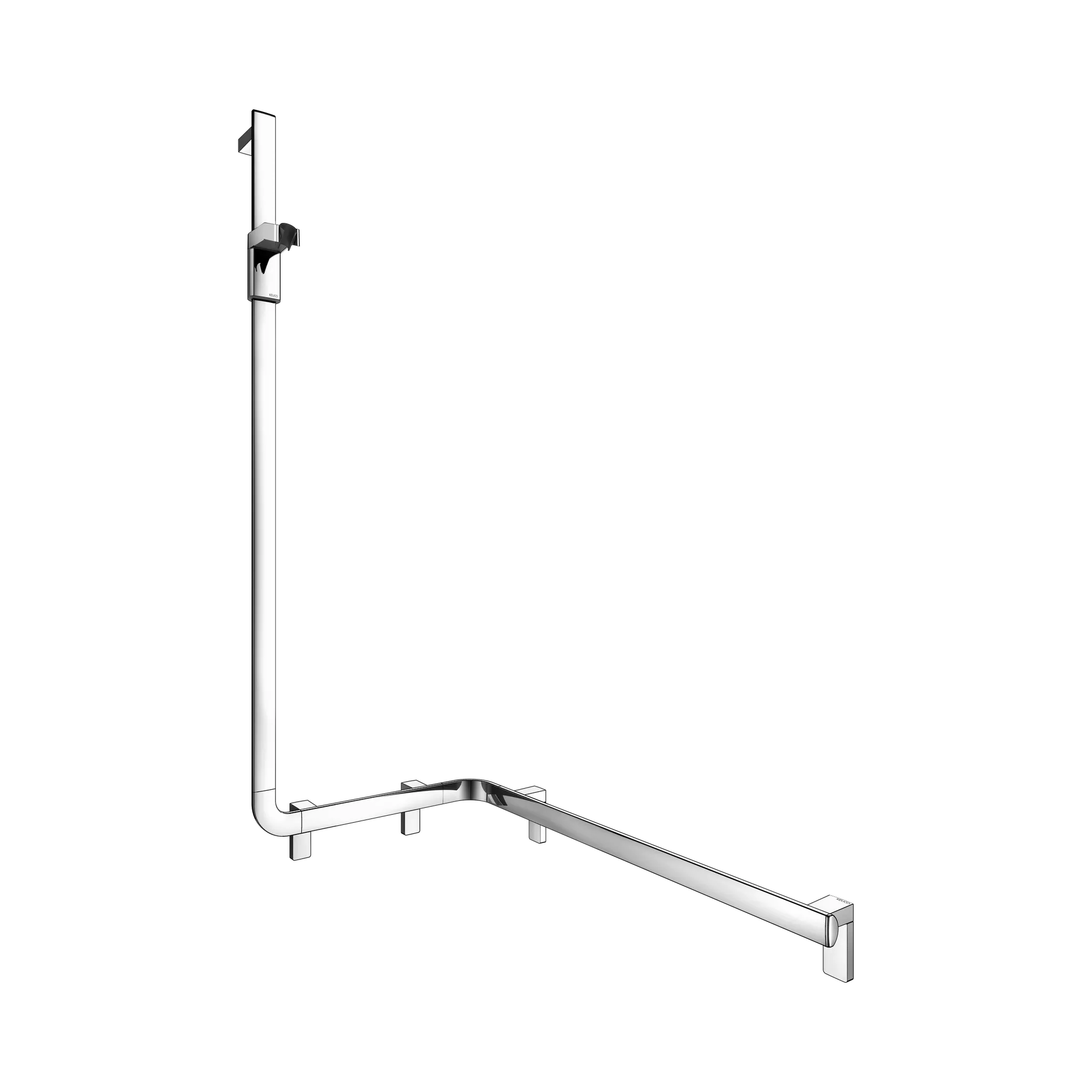 KEUCO AXESS Duschhandlauf mit Brausestange links 800/600/1300 mm verchromt