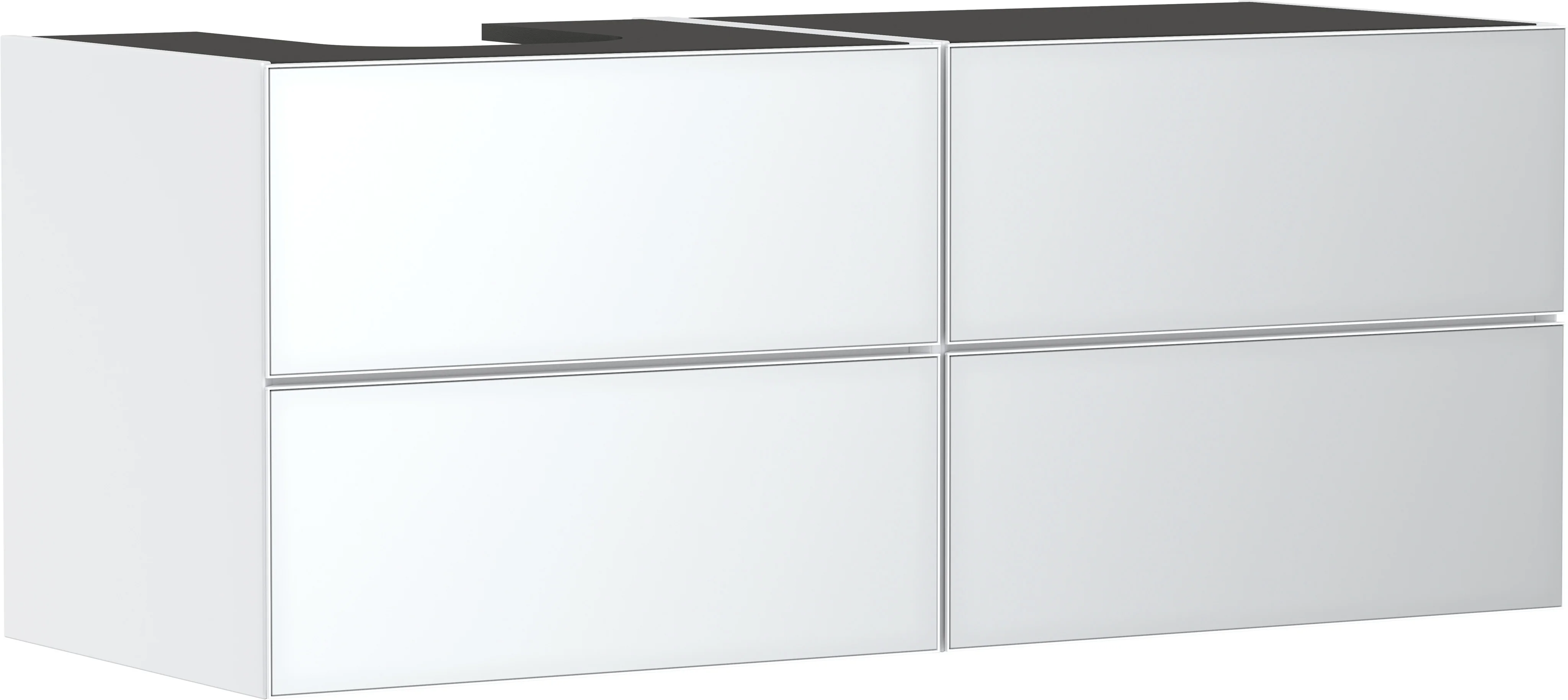 Hansgrohe Xevolos E Waschtischunterschrank Mattweiß 1370/550 mm mit 4 Schubkästen, griff- und geräuschlos, SoftClose, Wandmontage Hansgrohe Xevolos E Waschtischunterschrank Mattweiß 1370/550 mm mit 4 Schubkästen, griff- und geräuschlos, SoftClose, Wandmontage
