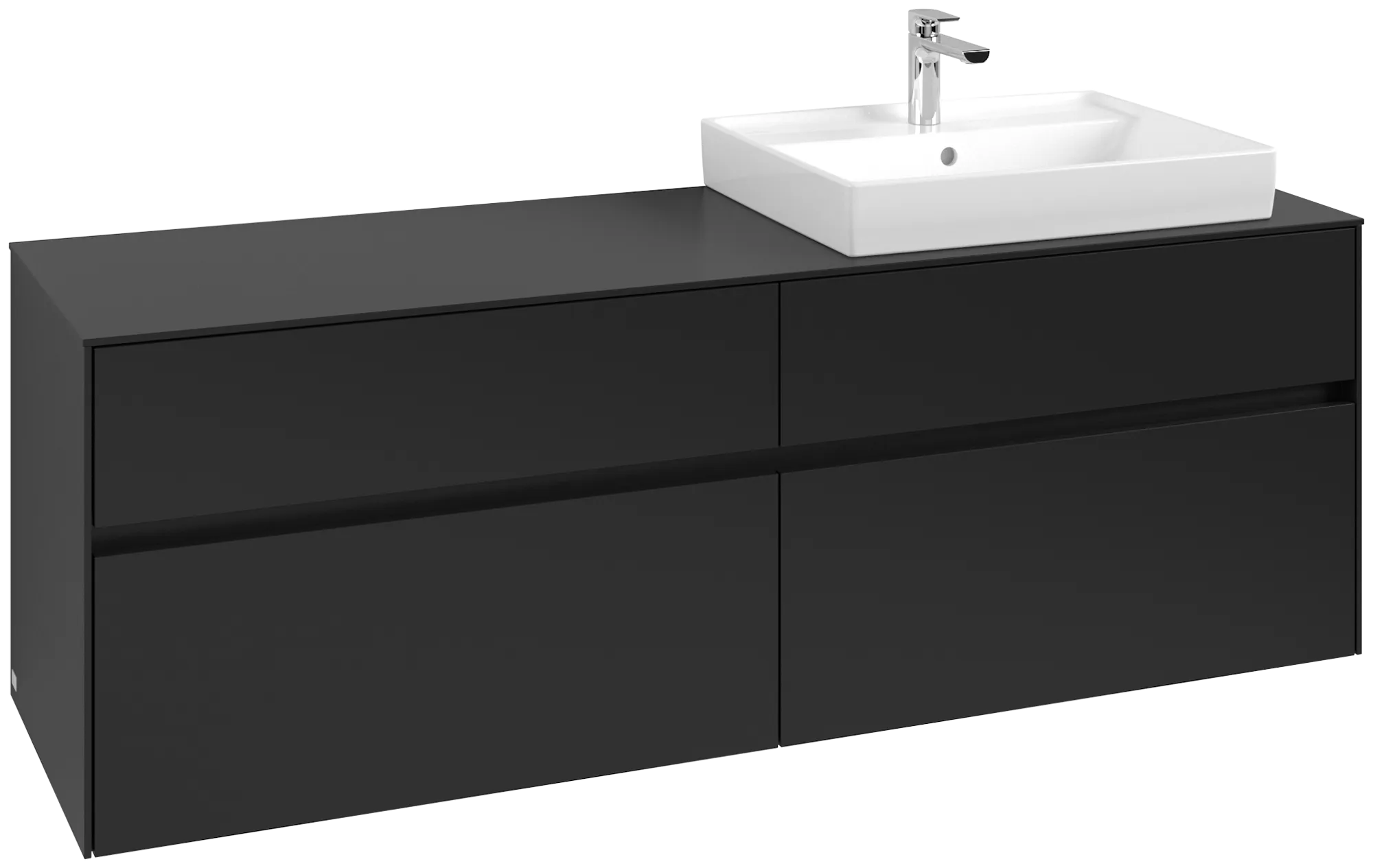 Villeroy & Boch Collaro Waschbeckenunterschrank C02300, 1600 x 548 x 500 mm, Volcano Black