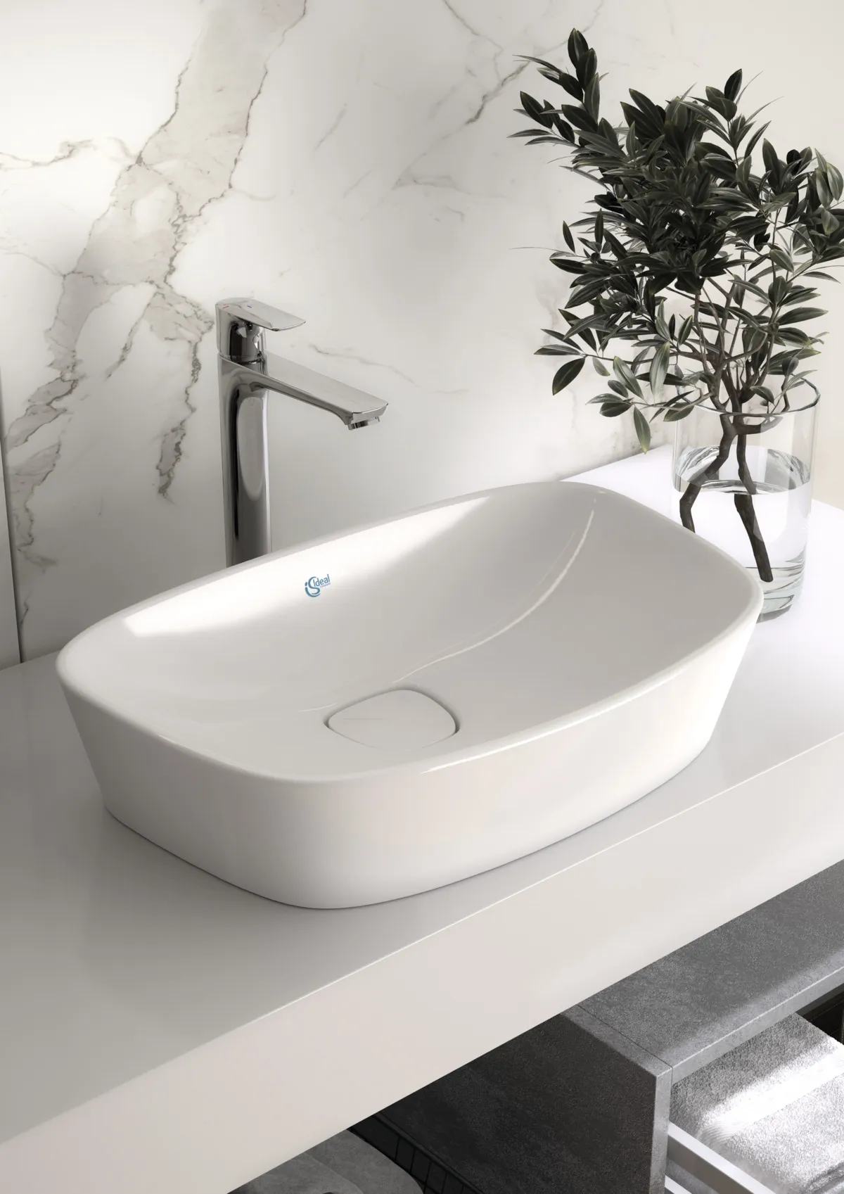 Ideal Standard Waschtischarmatur Connect Air, verlängerter Sockel, 150mm Ausladung, Chrom Ideal Standard Waschtischarmatur Connect Air, verlängerter Sockel, 150mm Ausladung, Chrom