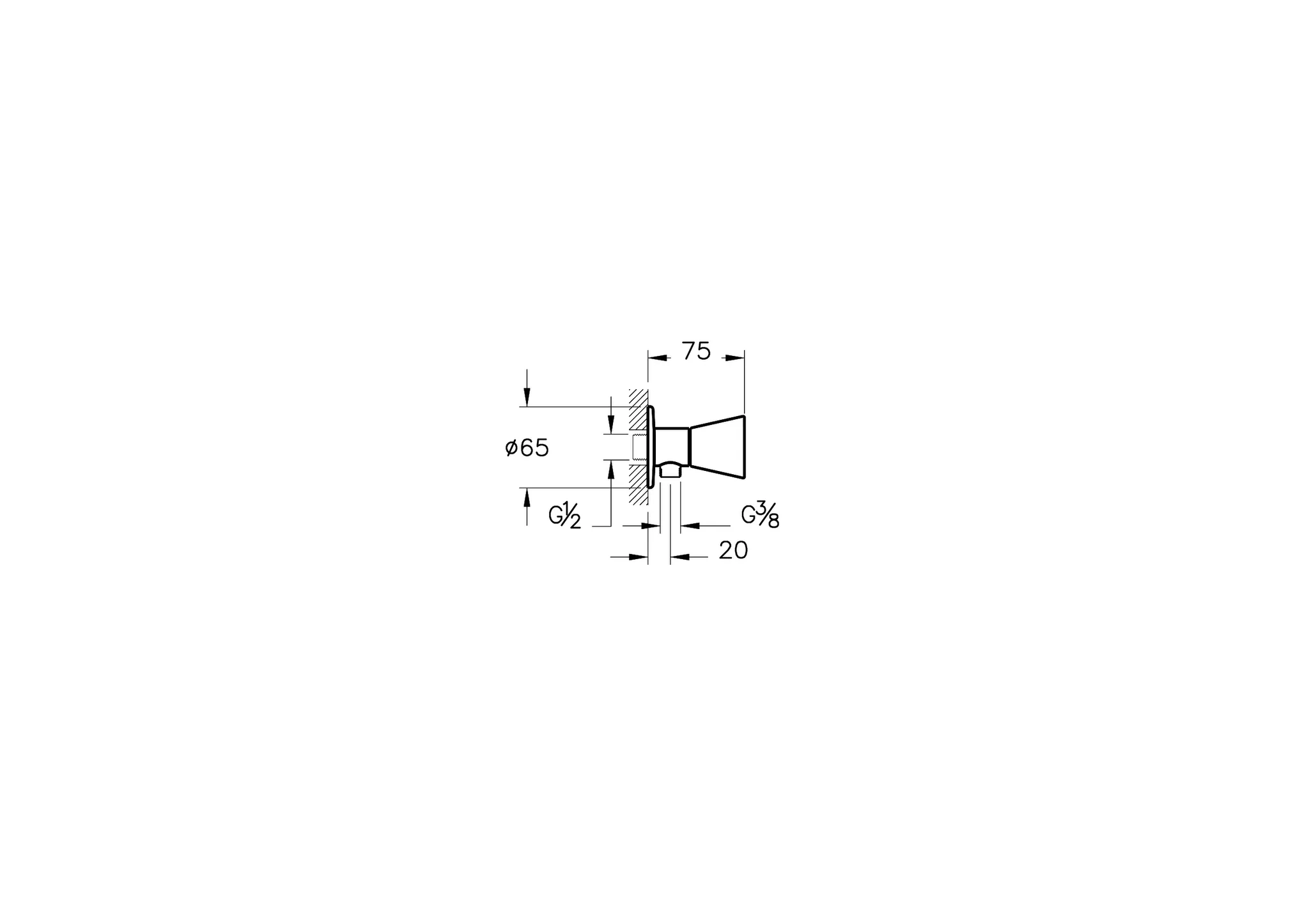 Liquid Eckventil G 1/2″ Abgang G 3/8″ Chrom