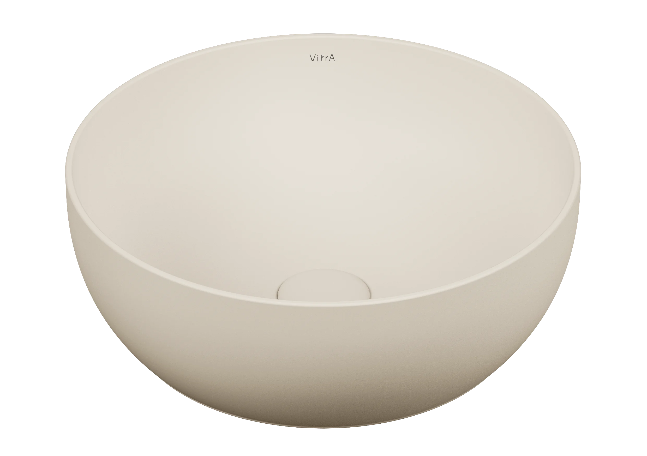 VitrA Outline Aufsatzschale rund Sandbeige Matt CERAFINE Sanitärkeramik d: 395 mm