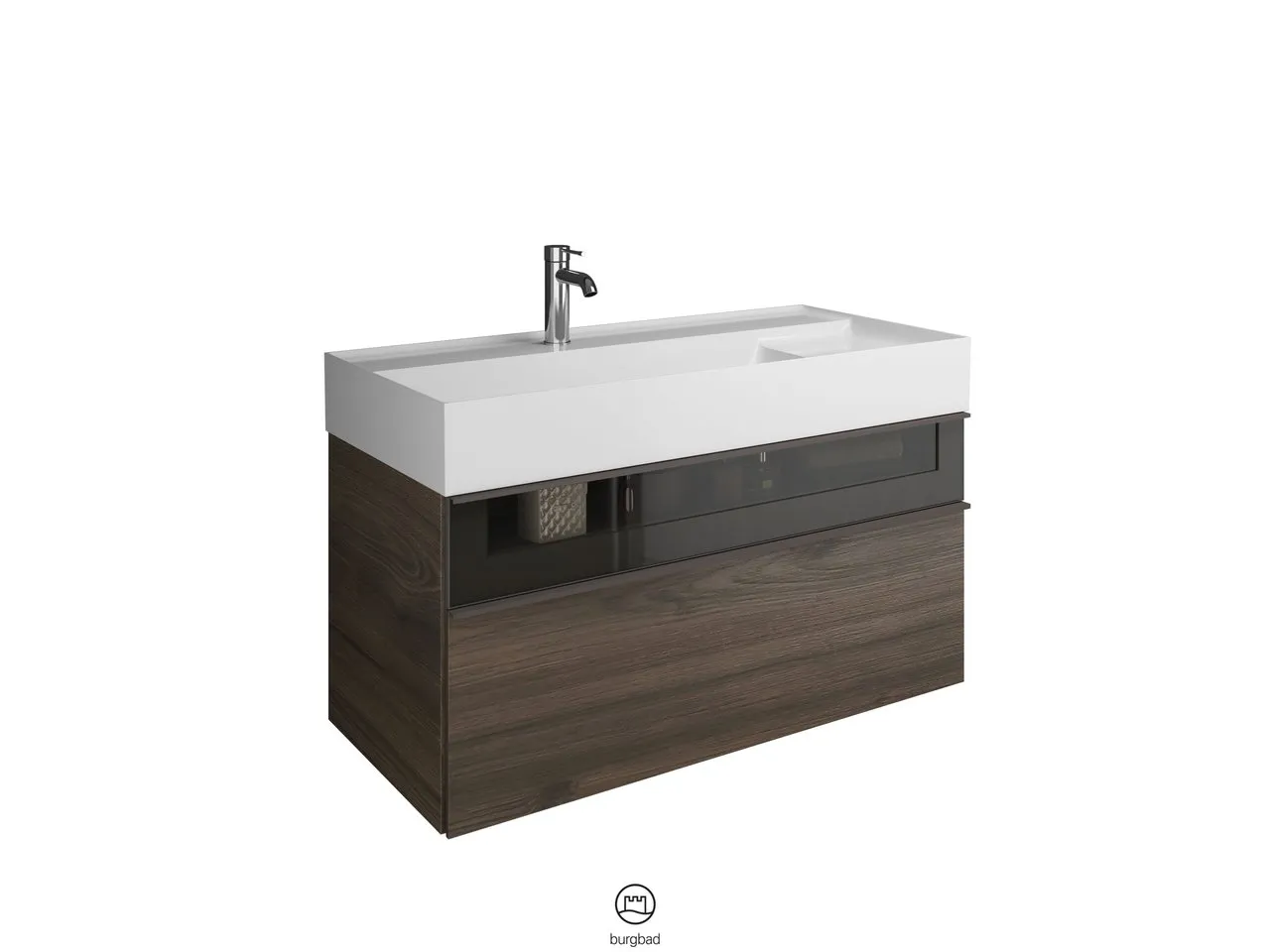 burgbad Yumo PG1 Mi-Waschtisch inkl. WTU (SFKL102), 470x1015x610 burgbad Yumo PG1 Mi-Waschtisch inkl. WTU (SFKL102), 470x1015x610