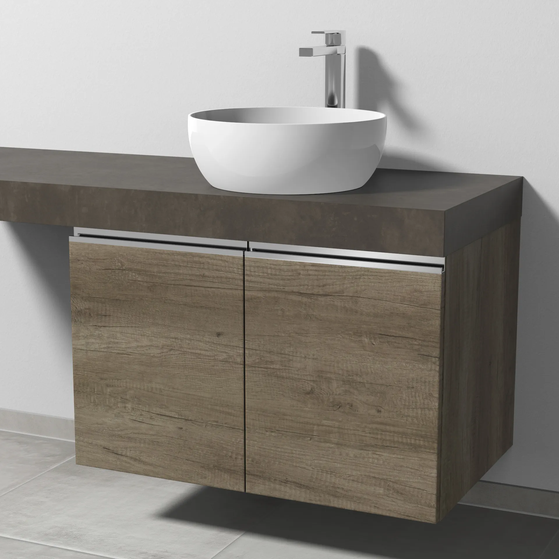 Sanipa Waschtischunterschrank „2morrow“ 800 × 510 × 520 mm in Eiche Nebraska