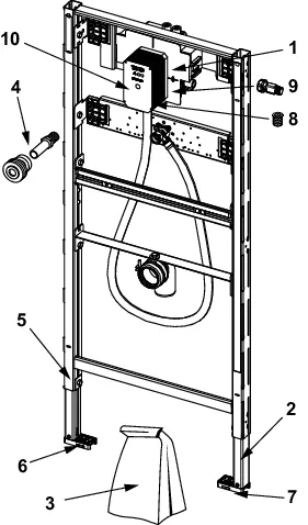TECEprofil Urinalmodul mit TECE-Spülergehäuse U 2 TECEprofil Urinalmodul mit TECE-Spülergehäuse U 2