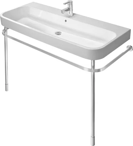 Duravit Happy D.2 Metallkonsole Chrom, höhenverstellbar, 491x1173x(750-800) mm, Bodenstehend mit Wandbefestigung