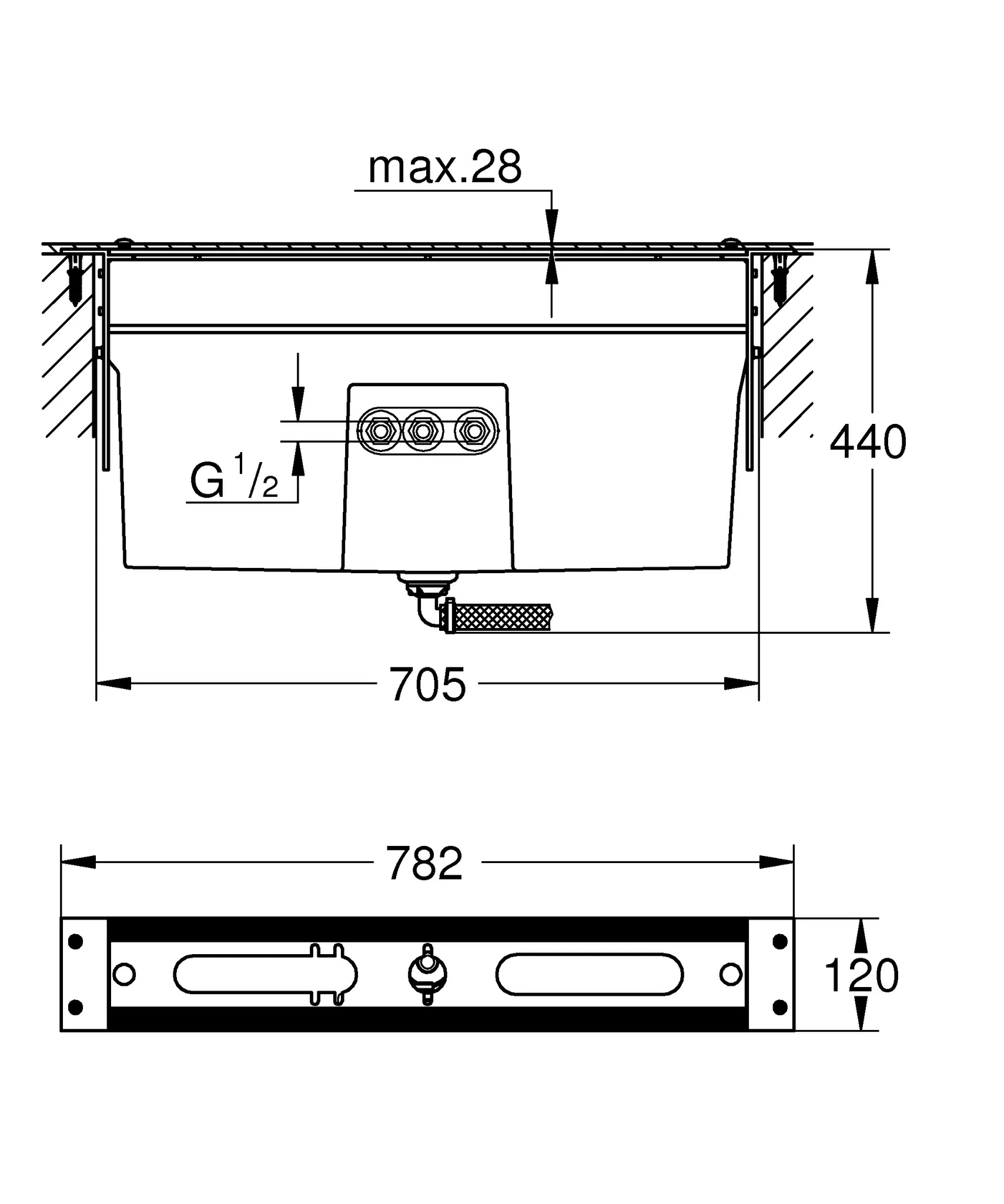 Grohe Wannenrandkombination Unterbau 29037_2, Fliesenbankmontage, normgerechte Abdichtung Grohe Wannenrandkombination Unterbau 29037_2, Fliesenbankmontage, normgerechte Abdichtung