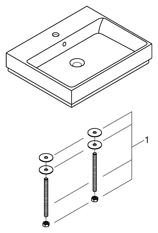 Aufsatzwaschtisch Cube Keramik 39477_H, 600 x 490 mm, 1 Hahnloch, 2 weitere vorgestochen, Rückseite glasiert, PureGuard Hygieneoberfläche, aus Sanitärkeramik, alpinweiß Aufsatzwaschtisch Cube Keramik 39477_H, 600 x 490 mm, 1 Hahnloch, 2 weitere vorgestochen, Rückseite glasiert, PureGuard Hygieneoberfläche, aus Sanitärkeramik, alpinweiß