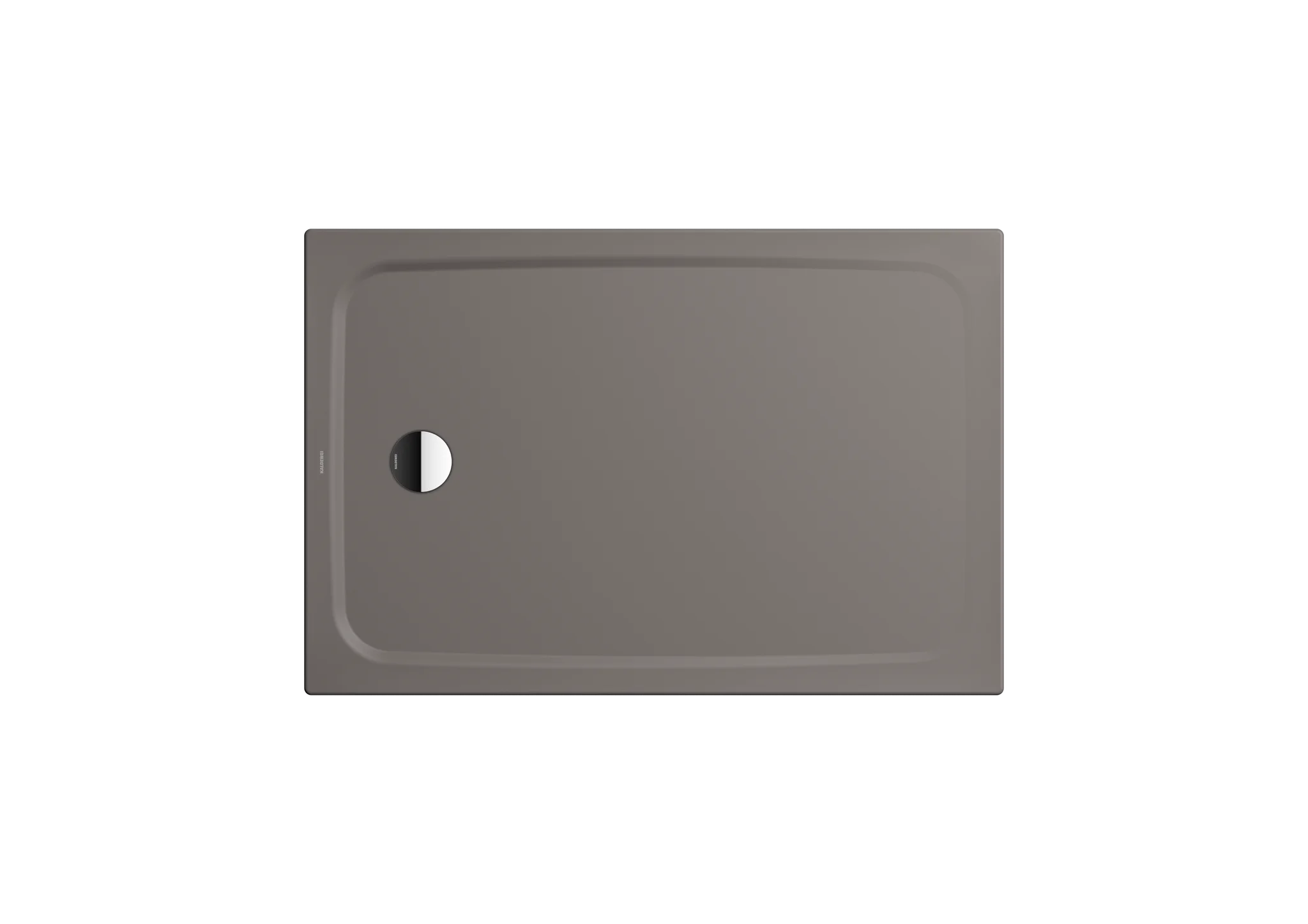Kaldewei CAYONOPLAN Duschfläche extraflach, 900x1000 mm, warm grey 70, 32 mm Randhöhe, seitlicher Ablauf