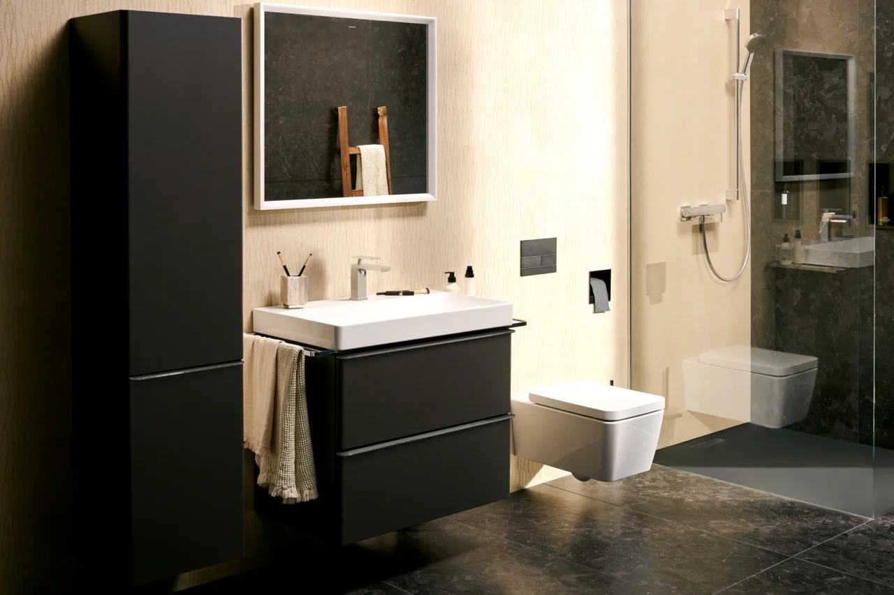 Hansgrohe Tecturis E Einhebel-Waschtischmischer 110 CoolStart EcoSmart+ mit Zugstangen-Ablaufgarnitur, Chrom