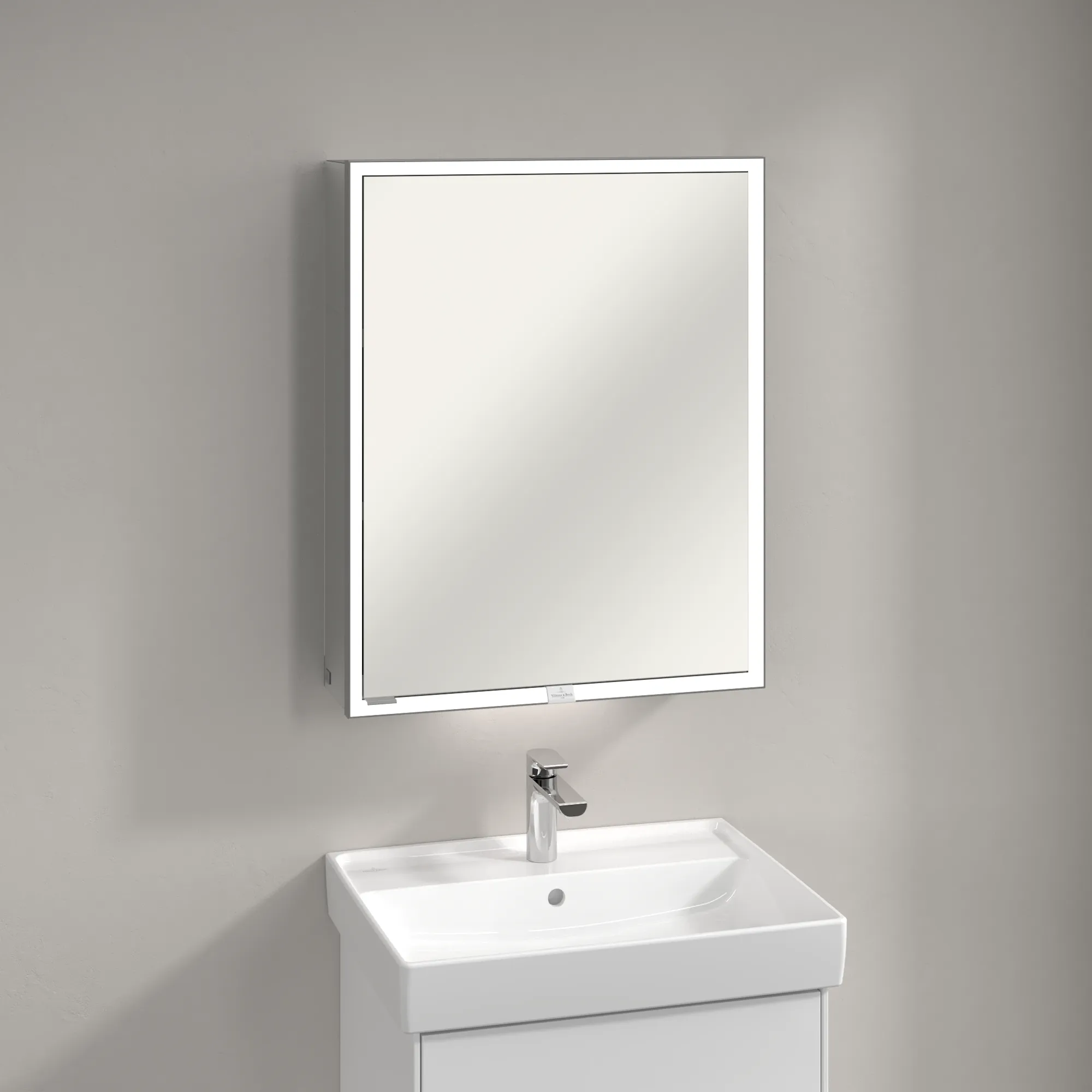 Villeroy & Boch Vorbau-Spiegelschrank „My View Now“ 600 × 750 × 168 mm in White Matt, Anschlag rechts, rechts Villeroy & Boch Vorbau-Spiegelschrank „My View Now“ 600 × 750 × 168 mm in White Matt, Anschlag rechts, rechts