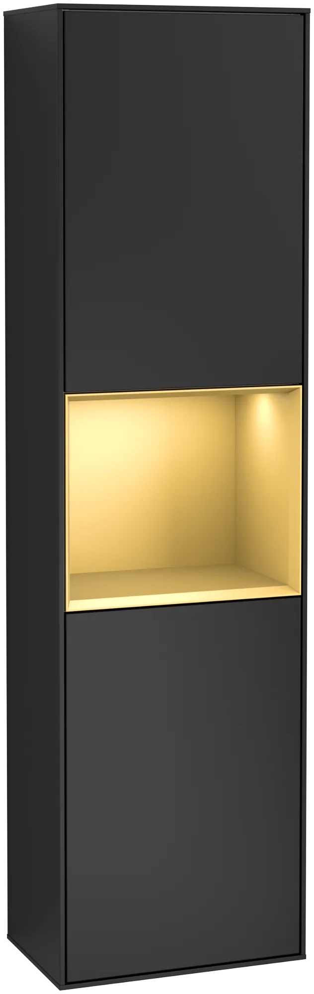 Villeroy & Boch Finion Hochschrank G46, 418x1516x270mm, Black Matt Lacquer / Gold Matt Lacquer Villeroy & Boch Finion Hochschrank G46, 418x1516x270mm, Black Matt Lacquer / Gold Matt Lacquer