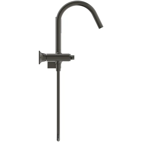 Badearmatur Aufputz Joy Neo Ausladung 190mm mit Stick-Handbrause Hebelgriffe Magnetic Grey Badearmatur Aufputz Joy Neo Ausladung 190mm mit Stick-Handbrause Hebelgriffe Magnetic Grey
