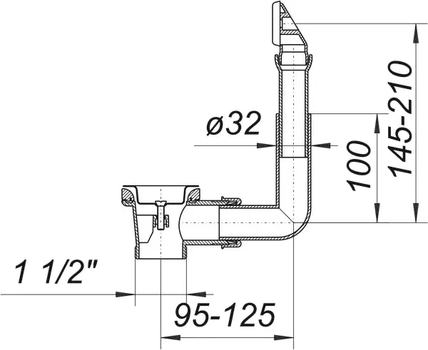 Ab- und Überlauf-Set 014 U, 1 1/2″