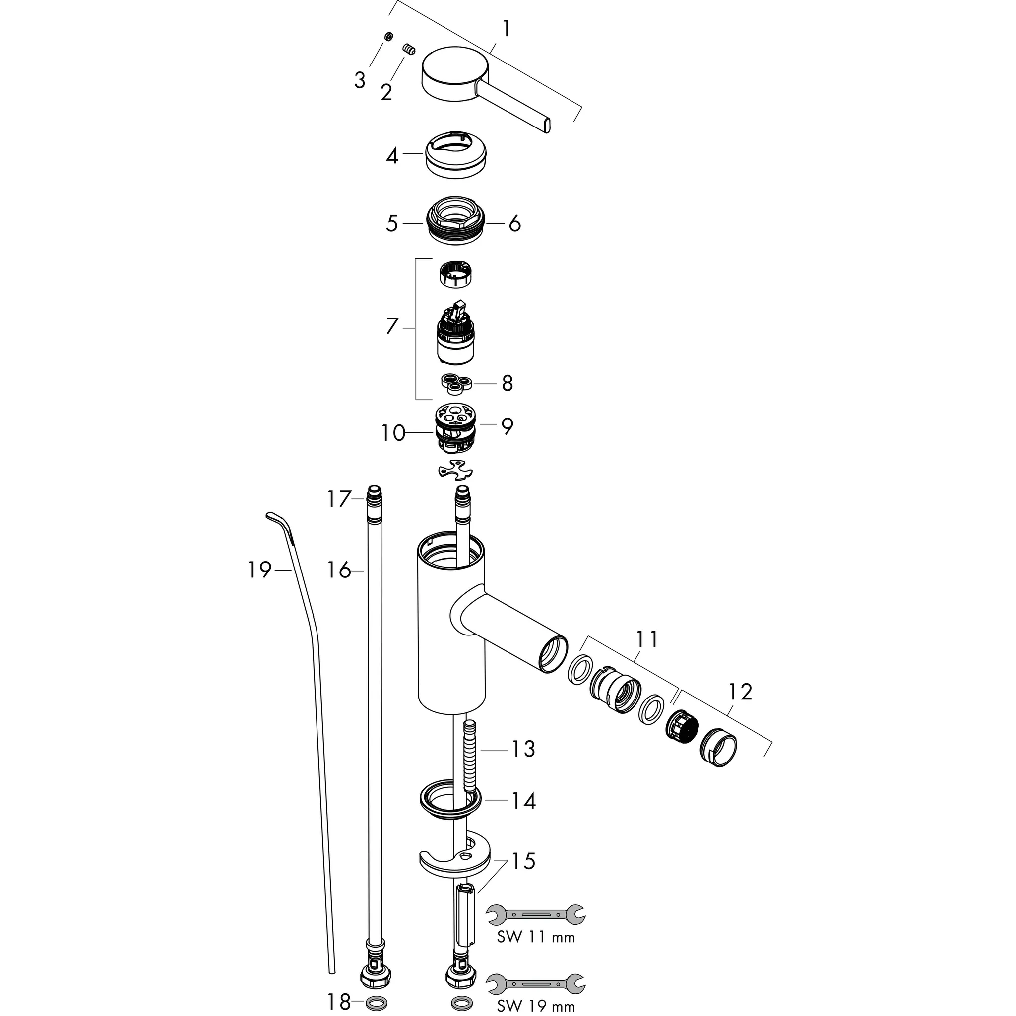 Zesis S Einhebel-Bidetmischer mit Zugstangen-Ablaufgarnitur, Chrom Zesis S Einhebel-Bidetmischer mit Zugstangen-Ablaufgarnitur, Chrom