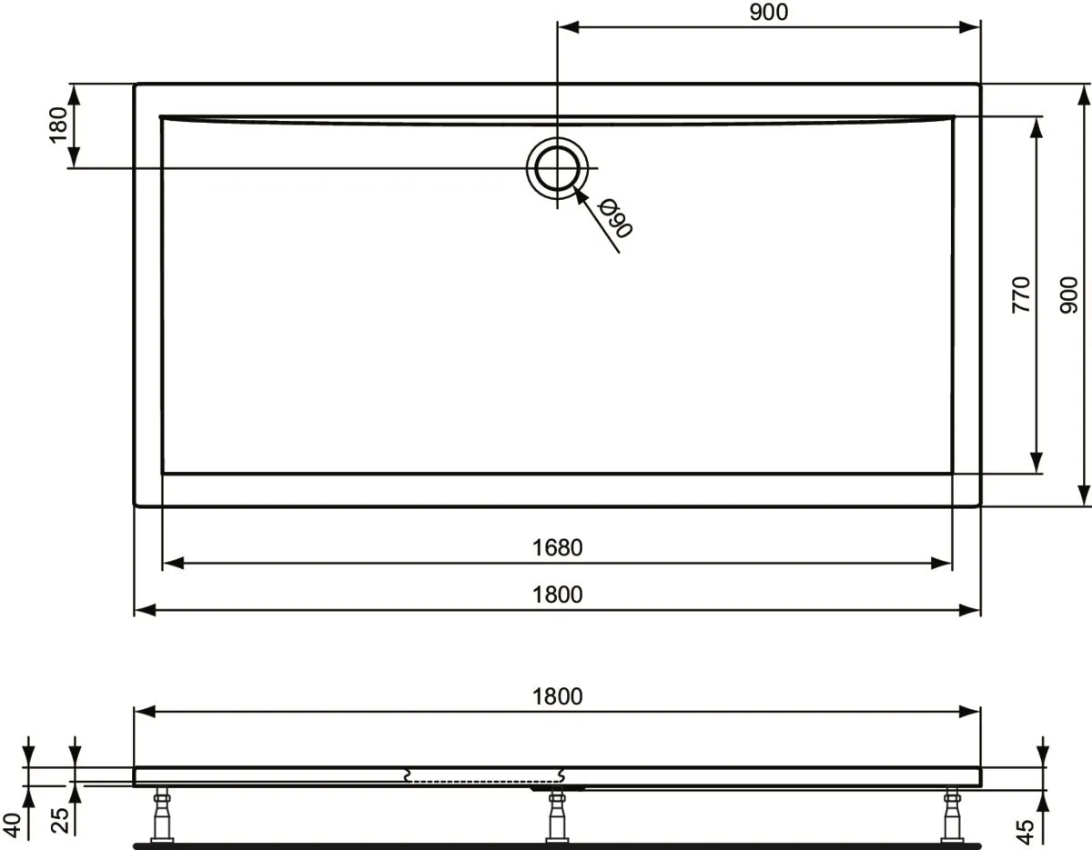Ideal Standard Duschwanne „UltraLight“ Ideal Standard Duschwanne „UltraLight“