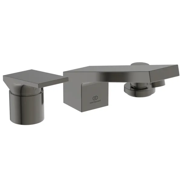 Ideal Standard 4-Loch-Badearmatur Extra mit Handbrause, Serie: Extra, Farbe: Magnetic Grey Ideal Standard 4-Loch-Badearmatur Extra mit Handbrause, Serie: Extra, Farbe: Magnetic Grey