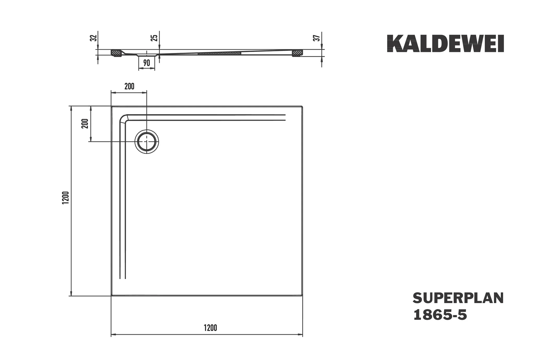 Kaldewei SUPERPLAN MIT WANNENTRÄGER EXTRAFLACH, Duschfläche 1200x1200 mm, warm beige 40, Perl-Effekt, 37 mm Aufbauhöhe Kaldewei SUPERPLAN MIT WANNENTRÄGER EXTRAFLACH, Duschfläche 1200x1200 mm, warm beige 40, Perl-Effekt, 37 mm Aufbauhöhe