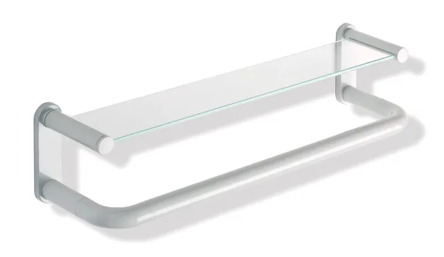 Ablage mit Haltegriff der Serie 801, Polyamid, Ablagefläche aus Glas, 721 mm breit, 168 mm hoch, 180 mm tief, in Farbe 99 (Reinweiß) Ablage mit Haltegriff der Serie 801, Polyamid, Ablagefläche aus Glas, 721 mm breit, 168 mm hoch, 180 mm tief, in Farbe 99 (Reinweiß)