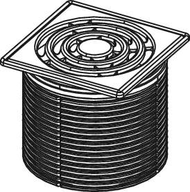 TECEdrainpoint S Rostrahmen Edelstahl 100 × 100 inkl. Designrost