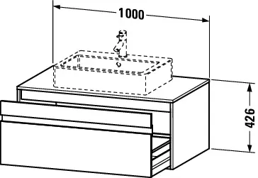 Duravit Waschtischunterschrank wandhängend „Ketho“ 100 × 42,6 × 55 cm Graphit Matt Duravit Waschtischunterschrank wandhängend „Ketho“ 100 × 42,6 × 55 cm Graphit Matt